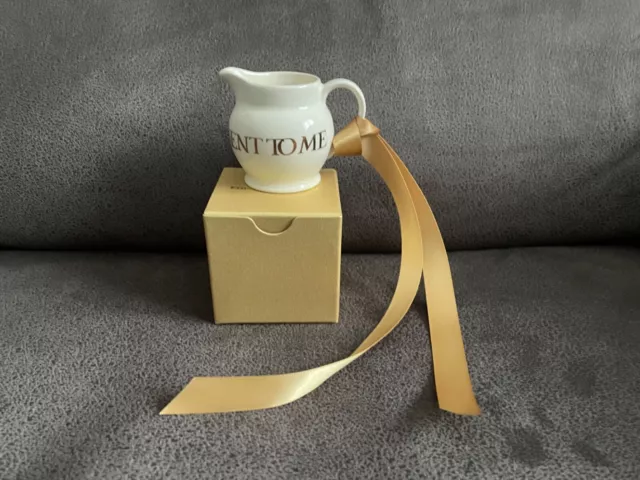 New EMMA BRIDGEWATER Gold (22ct) Toast & Marmalade Tiny Jug +Ribbon 1st Box