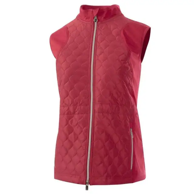 Island Green Ladies Padded Gilet - Pink/Grey