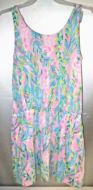 Lilly Pulitzer Girls Sundari Romper Multi-Color Unicorn of the Sea Large 8-10