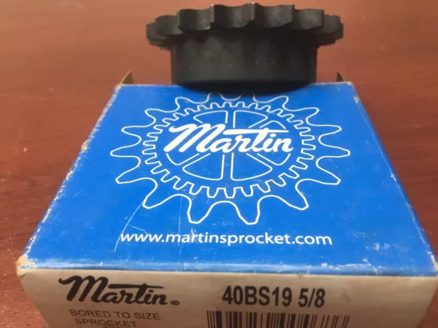 Sprocket 40 pitch 19 tooth 5/8" bore Martin 40BS19 5/8