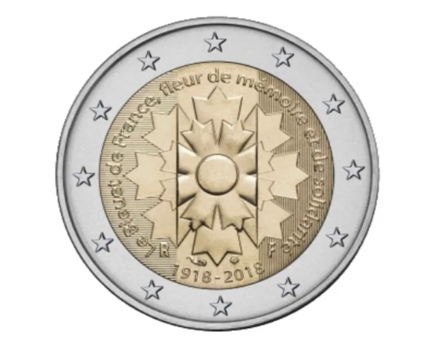 Piece 2 Euros Bleuet De France Rare