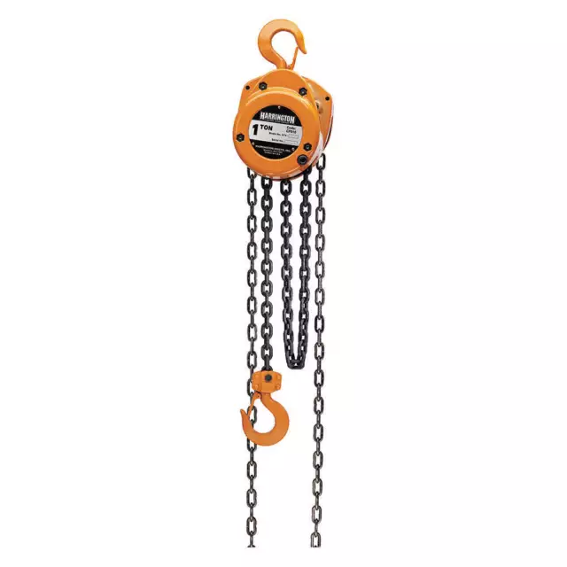 HARRINGTON CF010-15 Manual Chain Hoist,2000 lb.,Lift 15 ft.