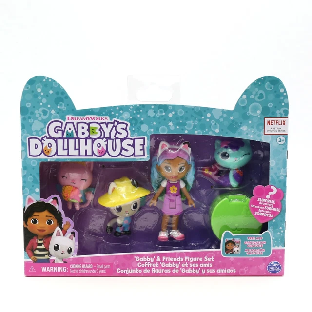DREAMWORKS GABBY'S DOLLHOUSE Gabby & Friends Figure Set With Rainbow ...