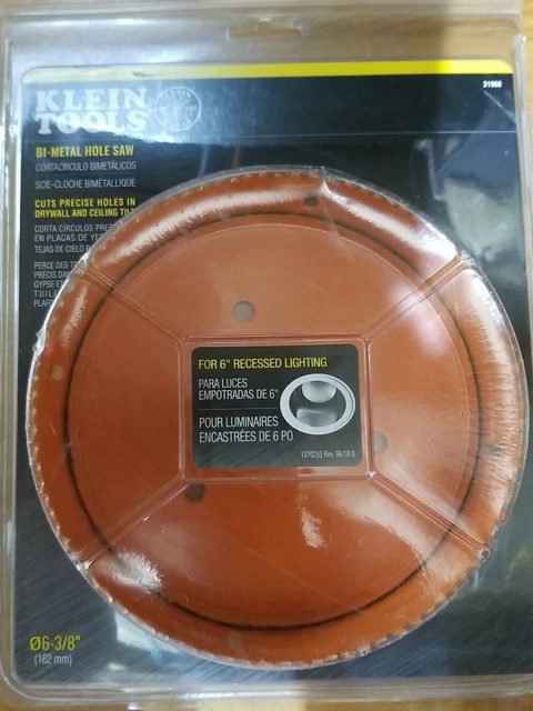 BRAND NEW Klein Tools 31900 Bi-Metal Hole Saw, 6-3/8-Inch