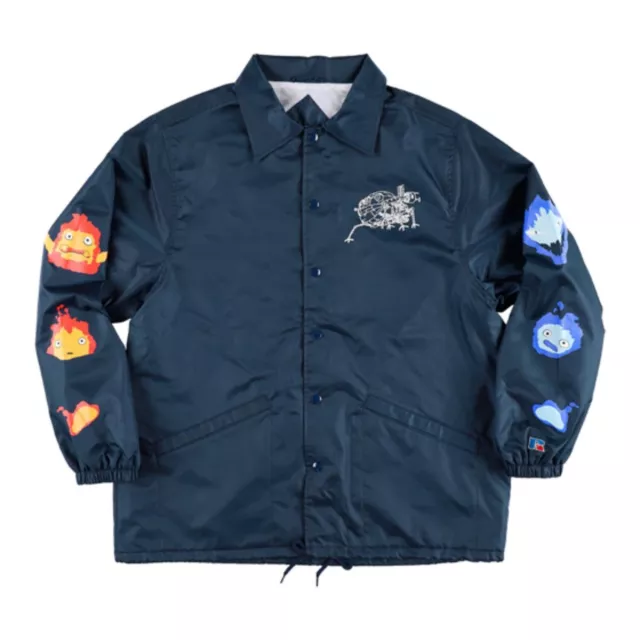 Howl's Moving Castle xRUSSELL ATHLETIC Jacket LL Size Calcifer Studio Ghibli New