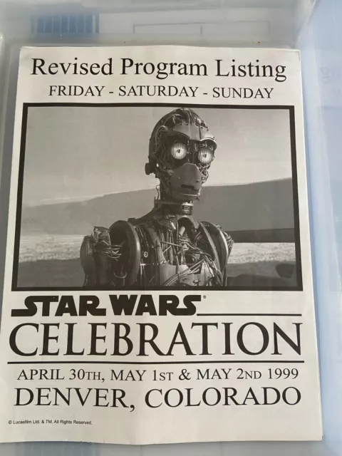 STAR WARS Celebration Revised Program Listing Denver Colorado May1999 EP1 C-3PO
