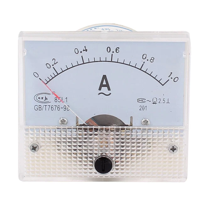 AC 1A 85L1 Analoge Platte Strom Spannungsmesser Amperemeter Messgerät 0-1A