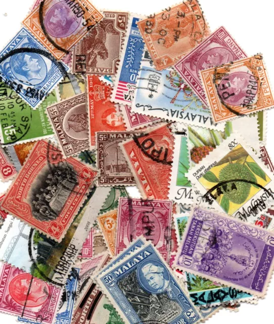 70 x Stamps from Malaysia & States All Different Ref 9991