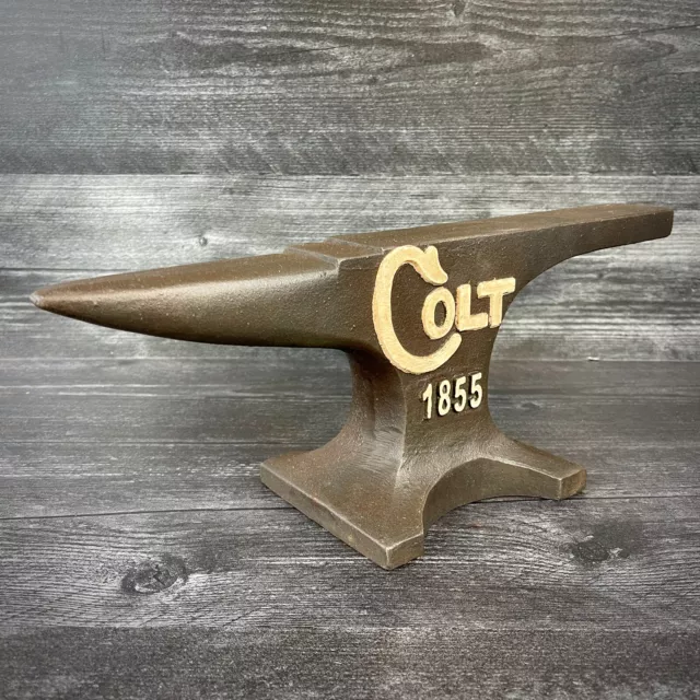 Colt 18LB Cast Iron Anvil Antique Finish Old West Collectible Decor Advertising