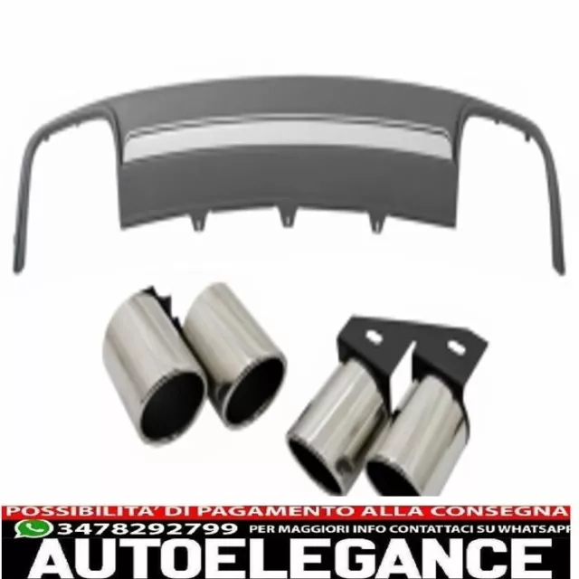 diffusore d'aria per paraurti posteriore adatto per audi a4 b8 facelift (2012-20