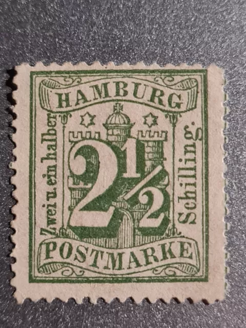 Schöne uralte Klassik Briefmarke weltweit aus Hamburg Altdeutschland Fake ?