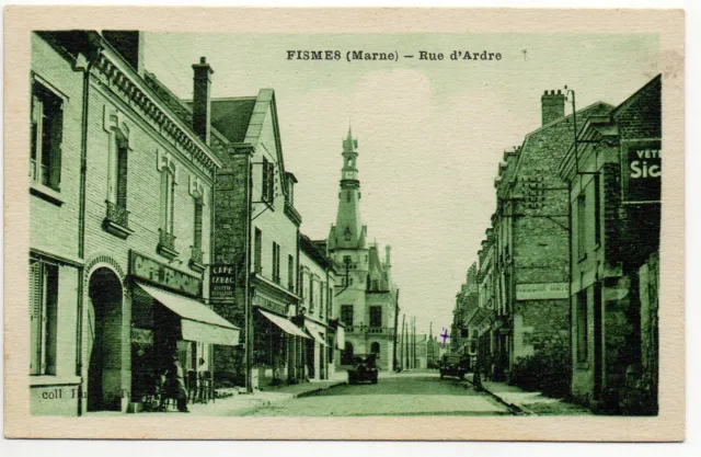FISMES - Marne - CPA 51 - le café Français rue d' Ardre