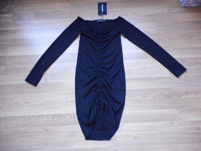 BNWT Womens Girls PRETTY LITTLE THING  Black Long Sleeve Dress Size 8
