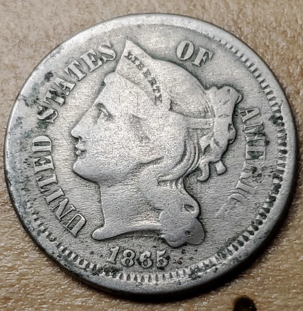 1865 3c Nickel Three Cent *M72