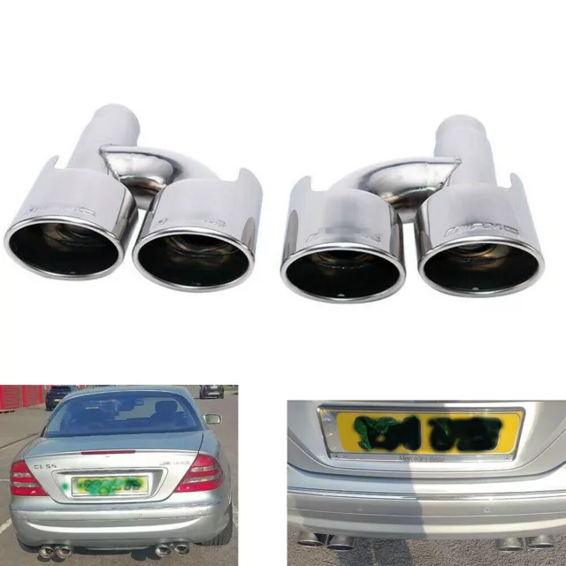 Exhaust Muffler Tips AMG For C250 C300 C350 Mercedes W204 W211 C-Class CL SS304