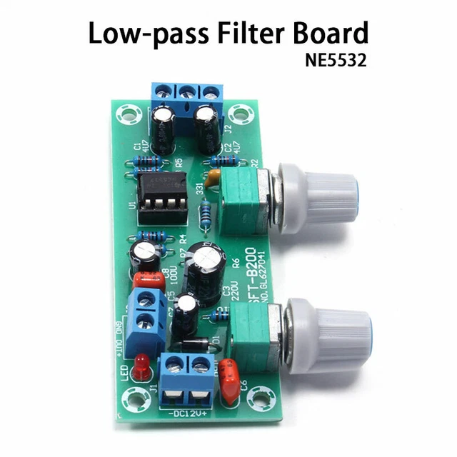 LOW-PASS FILTER NE5532 Bass Tone Subwoofer Pre-Amplifier Preamp Board ...