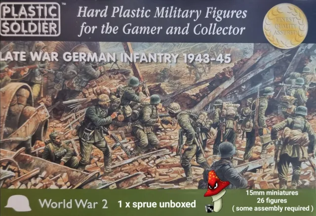 Plastic Soldier Company 15mm WW2 German Infantry 1943-1945 1 x Sprue Unboxed