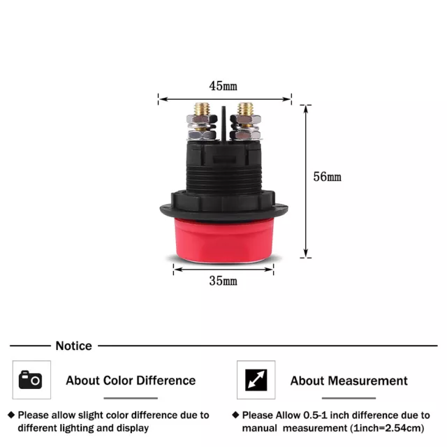 Interruttore isolatore batteria 100 A scollegare interruzione di corrente uccidere per camion camper auto barca 2