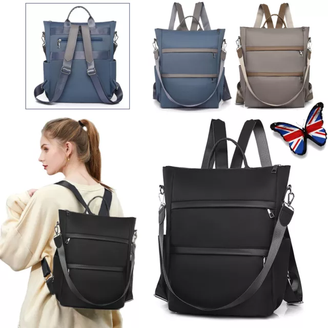 Ladies Fashion Oxford Anti-Theft Backpack Rucksack Shoulder School Bag Daypack