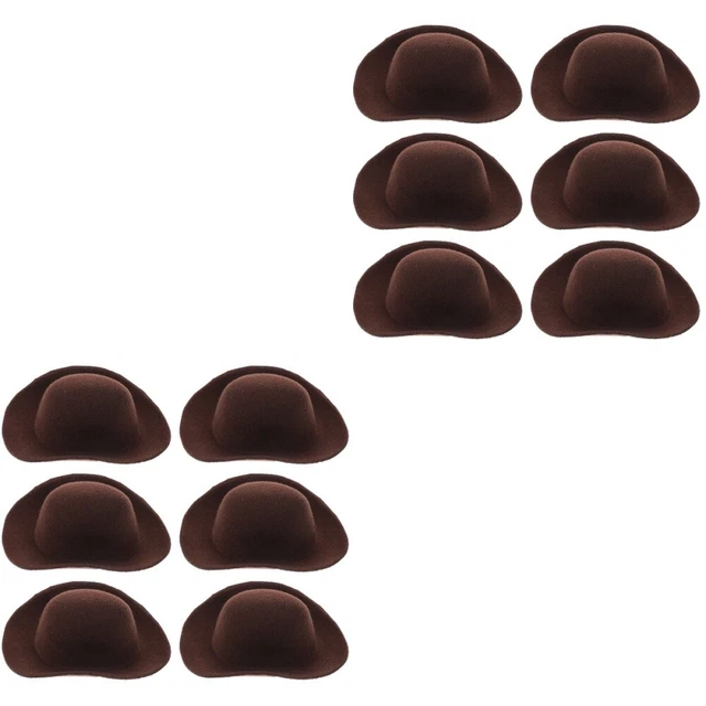 12 pièces poupée petit chapeau de cowboy petits chapeaux de cowboy