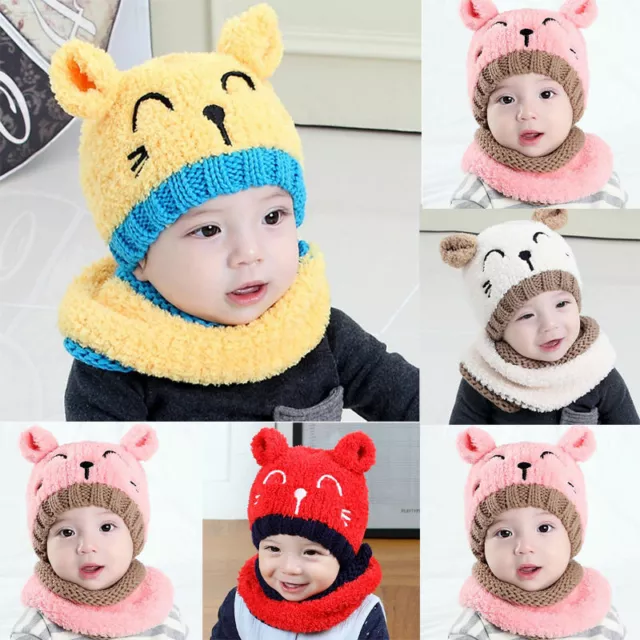 New Toddler Kids Girl&Boy Baby Infant Winter Warm Crochet Knit Hat Beanie Cap