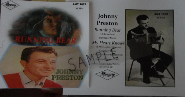 Johnny Preston:running Bear:record Sleeve