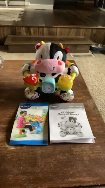 VTech Lil' Critters Moosical Beads, Plush Cow, Musical Baby Toy Pre Owned
