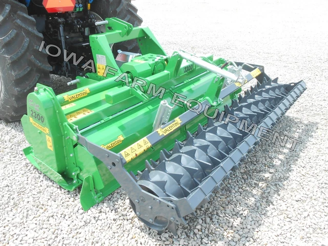 Rotary Tiller &Packer Roller w/Hyd Adj - HeavyDuty Valentini H2300 93" 3-Pt, PTO