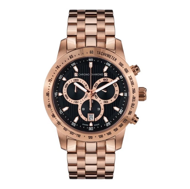 MONTRE LUXE HOMME Femme Or Rose chrono diamond Limited dition