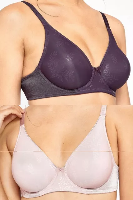 TWIN (2) PACK BERLEI Sweatergirl Underwire Bra 16DD Purple & Mauve Pink Rrp  $90 $49.95 - PicClick AU