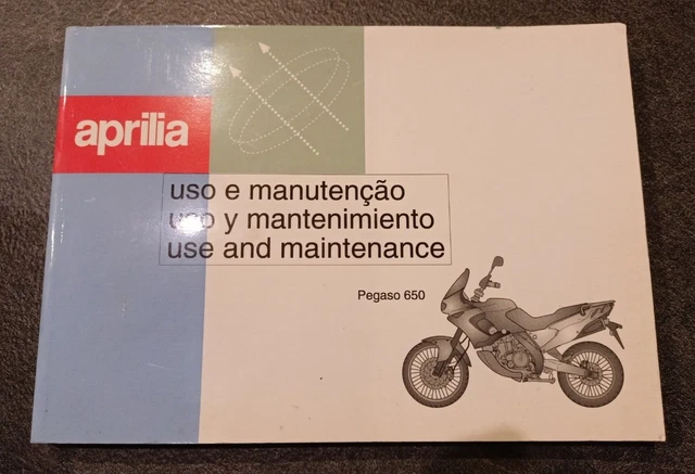 Libretto Uso E Manutenzione Aprilia Pegaso 650 Cod Ap8102757 (No Italiano)