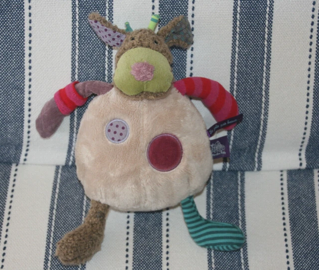 Moulin Roty Doudou Peluche Chien Musical Les Jolis Pas Beaux Beige Pas Servi