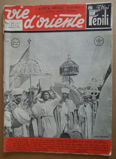 Vie D'oriente  Sett. 1954 - Ethiopia Giornale Per La Comunita' Italiana