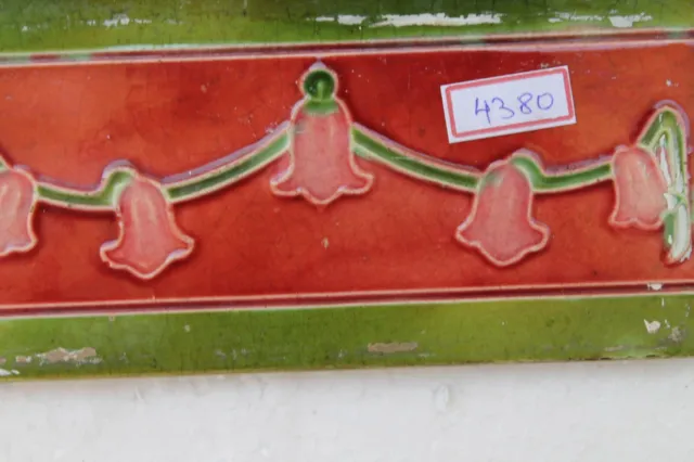 Japan antique art nouveau vintage majolica border tile c1900 Decorative NH4380 7