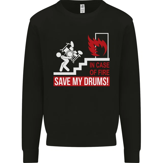 Emergency Drums Drummer Drumming Kids Sweatshirt Jumper