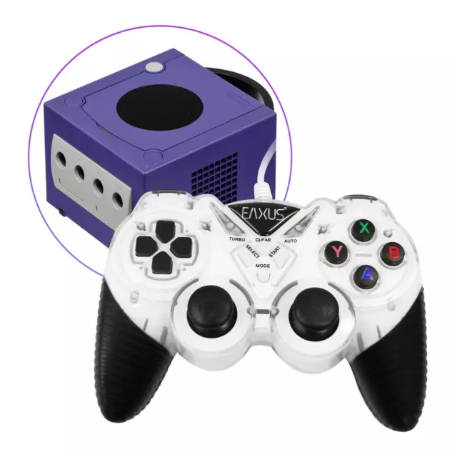 Eaxus® Cube Classic Controller für Wii / GameCube / GC. Gamepad/J (Nintendo Wii)