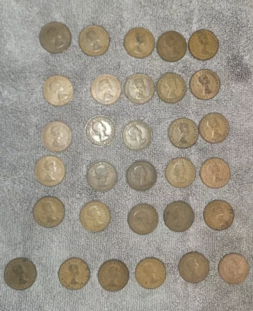 Lot 31 British ½ Penny's From 1955-1963