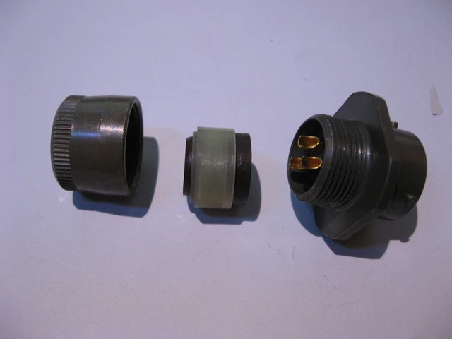 MILITARY Bendix MS3111E-12-3P CONNECTOR 3 PIN Solder Cup Contacts - NOS