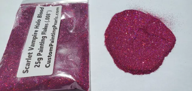 Scarlet Vampire Blood  Holographic Flakes .008"  Auto Paint Gloss Gallon Acrylic