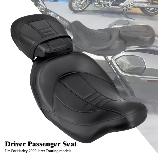 Driver Passenger Pillion Seat Fit For Harley Touring Road Street Glide 2009-2023