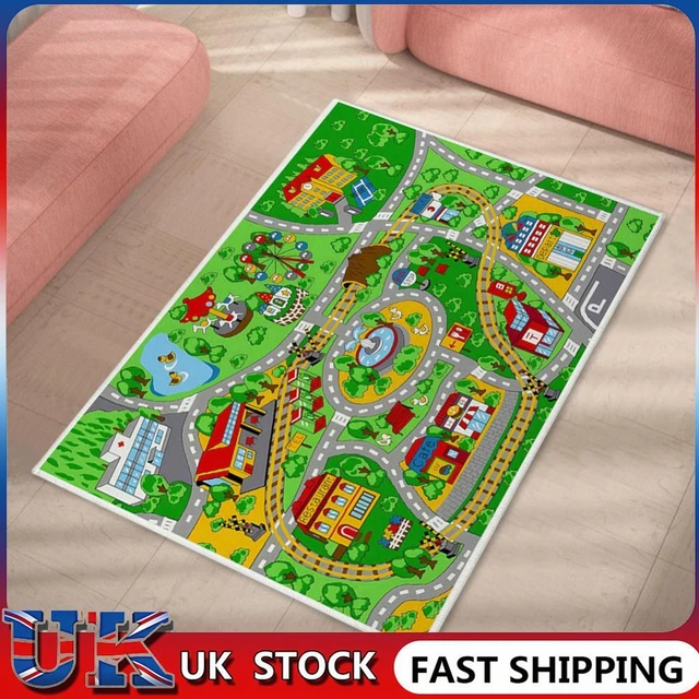 ❀ Kids Cartoon Carpet Rectangular Crawling Rug for Playroom Bedroom (60*90cm D)