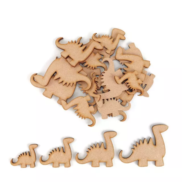 Cute Dinosaur MDF Craft Shapes Wooden Blank Embellishment Pack dino nursery roar