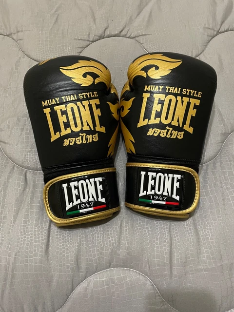 Guantoni Da Boxe Leone 1947 Blue Edition – Navy Con Stampe Dorate, Per Allenamento E Combattimento