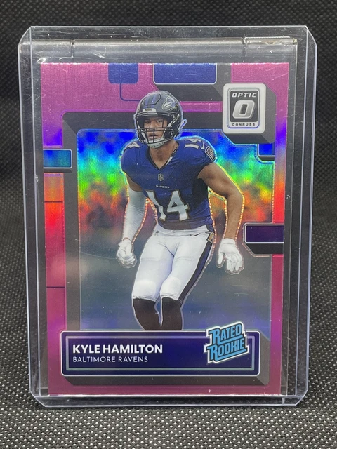 2022 Panini Donruss Optic Kyle Hamilton PINK Prizm Rated Rookie Ravens #238