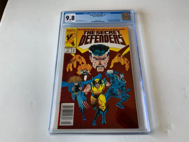 Secret Defenders 1 Cgc 9.8 White Pages Newsstand Wolverine Marvel Comic 1993 8K6