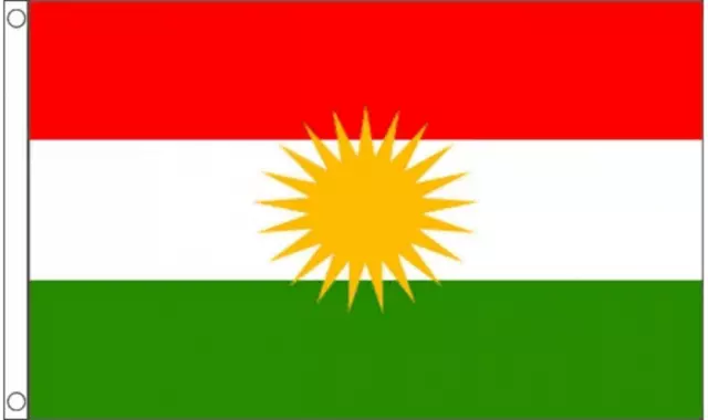 Cortina ataúd bandera nacional del Kurdistán con envío rápido