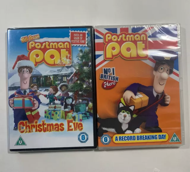 Postman Pat: Christmas Eve (2007) & A Record Breaking Day 2x. DVDs cert U New