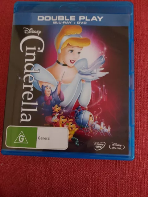 Disney Cinderella Double Play Blu-Ray + DVD feature film & special features RegB