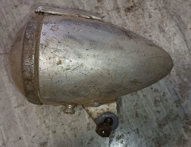 Phare Avant Vélo Ancien PYB – 1950, Style René Herse / Jo Routens – Pièce Française Vintage