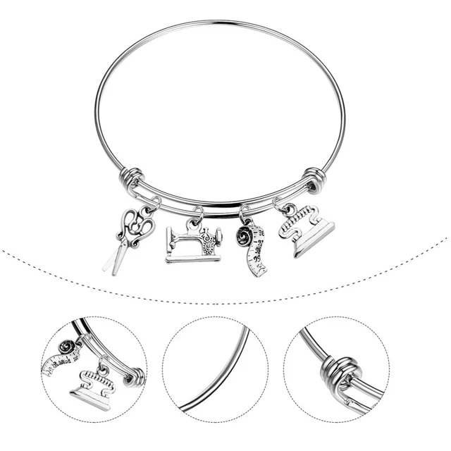 Kanalarmband Schere Maßband Armband Armband Für Paare Damenarmbänder Skalierbar